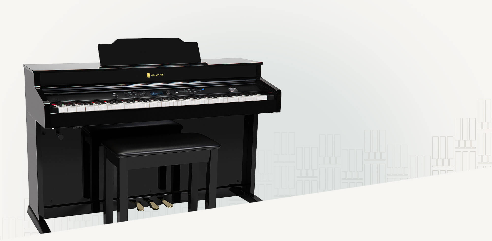 Williams Overture III digital console piano.