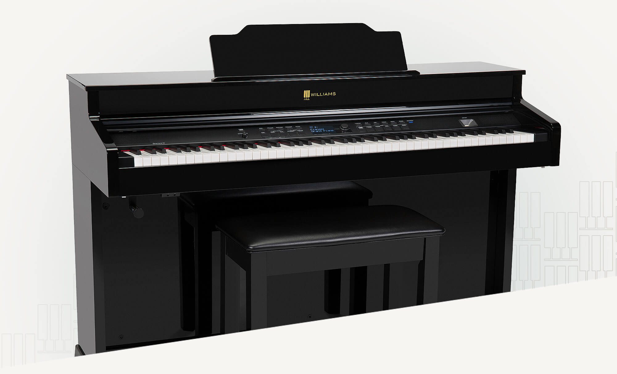 Williams Overture III digital console piano.