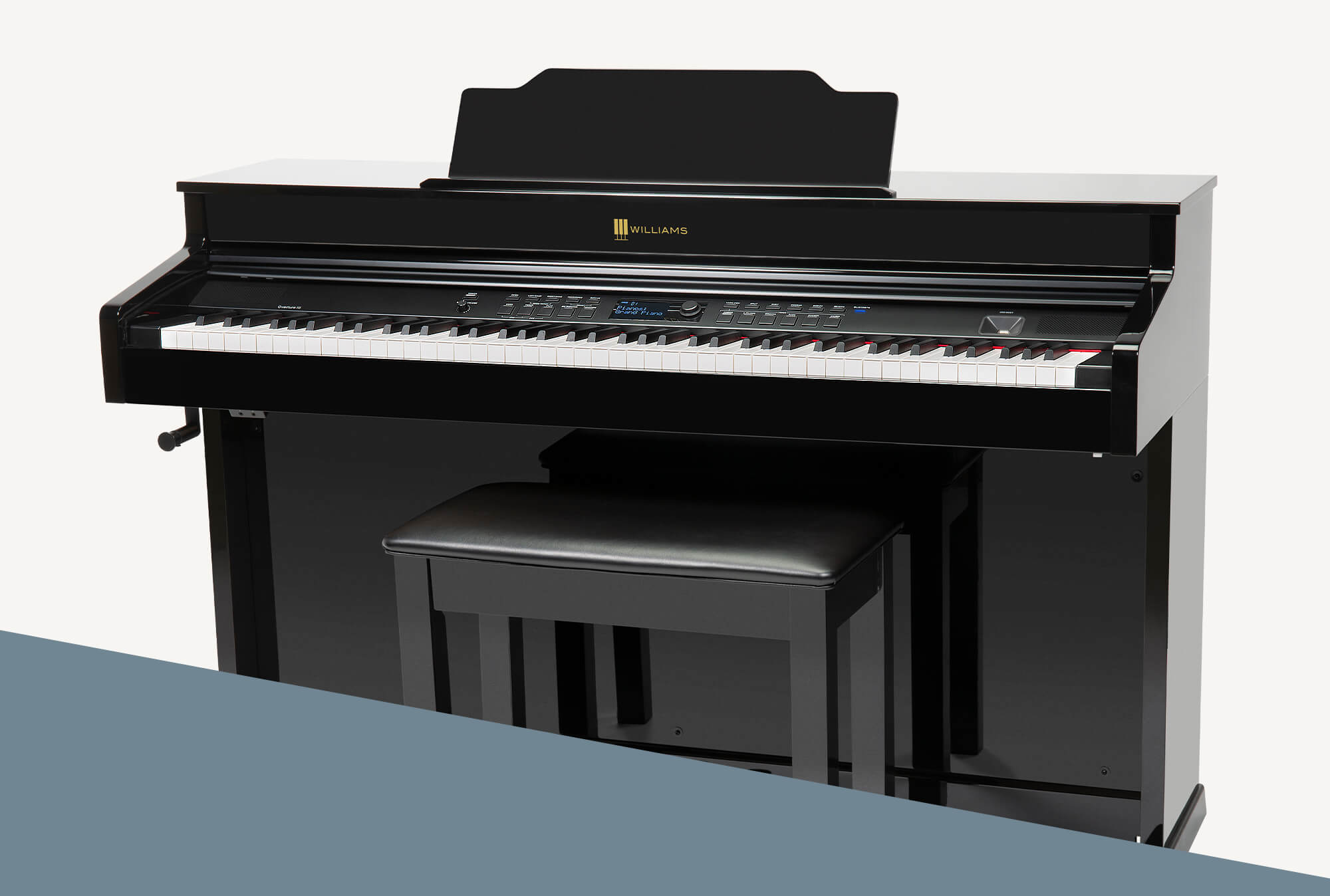 Williams Overture III digital console piano.