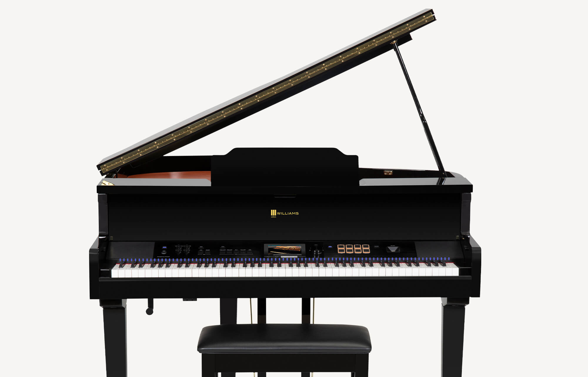 Williams Symphony Concert II digital grand piano front.