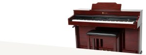 Williams Console Piano Overture III mahogany.