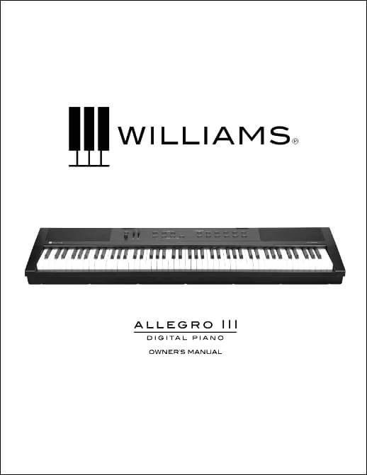 Product Manuals Williams Pianos