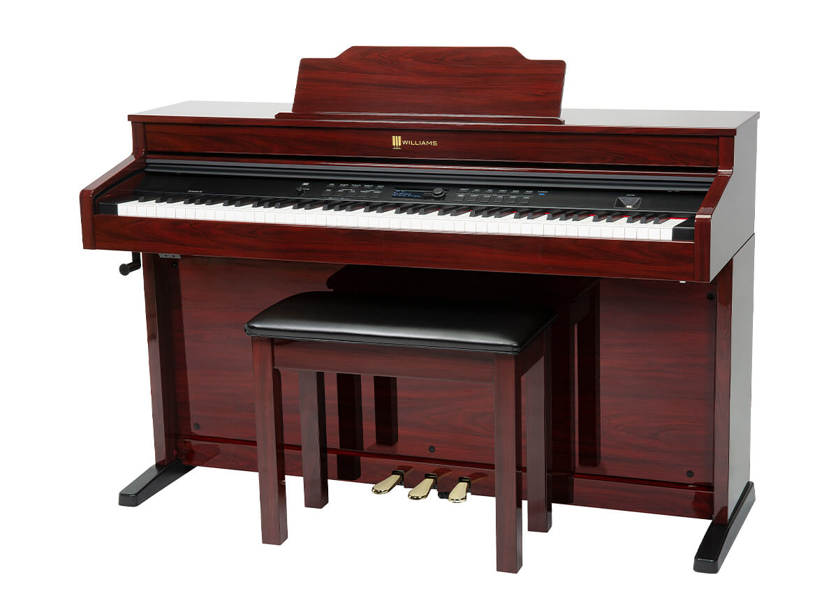 Williams Console Piano Overture III mahogany.